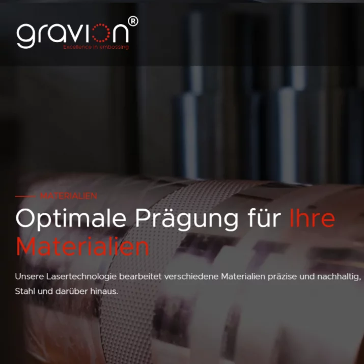 Website für gravion Websiterelaunch für gravion